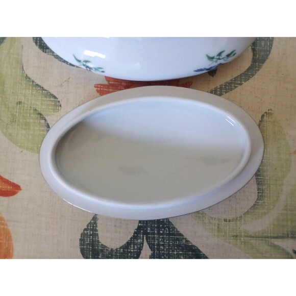 Vintage Rochard Limoges France Porcelain Dresser Trinket Box Bird of Paradise - Picture 8 of 11